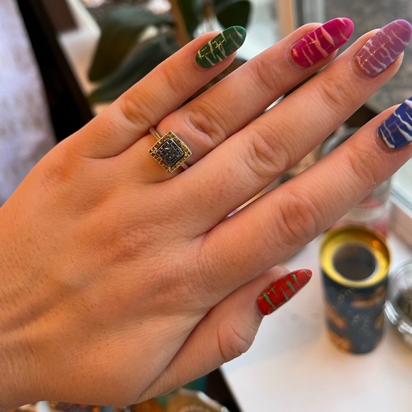 Sterling Diamond Engagement Ring - Picture 4 of 6